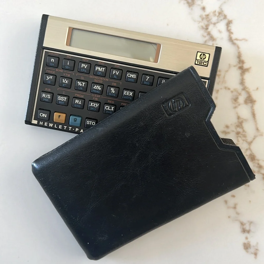 HP 12C Financial Calculator - Black and Gold